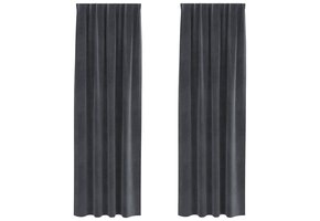 vidaXL Gordijnen Lichtgrijs Fluweel (2 stuks) - 28% Korting