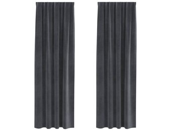 vidaXL Gordijnen Lichtgrijs Fluweel (2 stuks) - 28% Korting