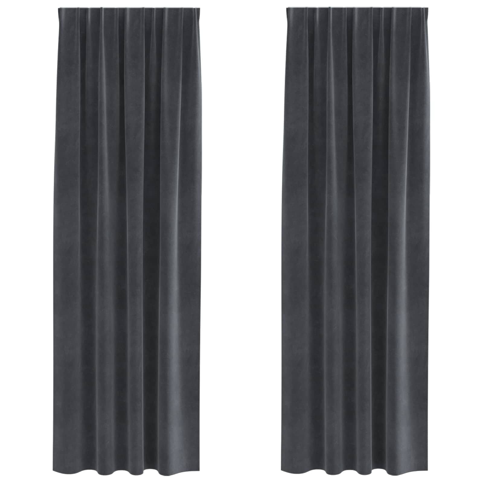 vidaXL Gordijnen Lichtgrijs Fluweel (2 stuks) - 28% Korting