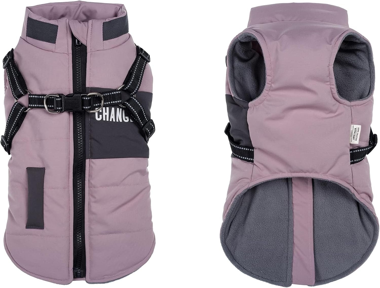 Hondenwinterjas Roze Maat M - 2-in-1 met Harnas | 32% Korting