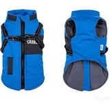 Hondenjas met tuigje | Warm & Waterdicht | L | Blauw | 58% Korting