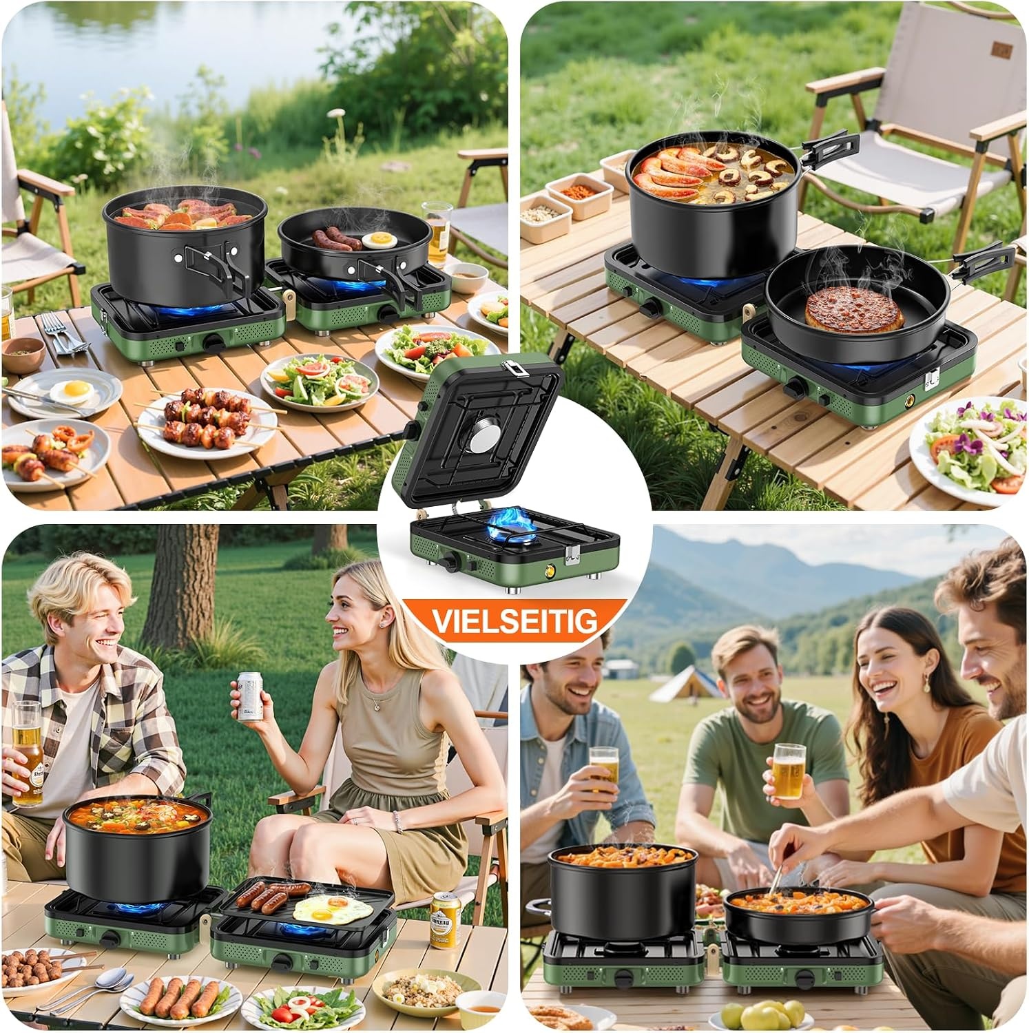 Opvouwbaar Campingkooktoestel 2 Vlammen Gas 29% Korting