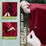 Waterdichte Regenponcho Bordeauxrood - Ademend & Winddicht - 32% Korting