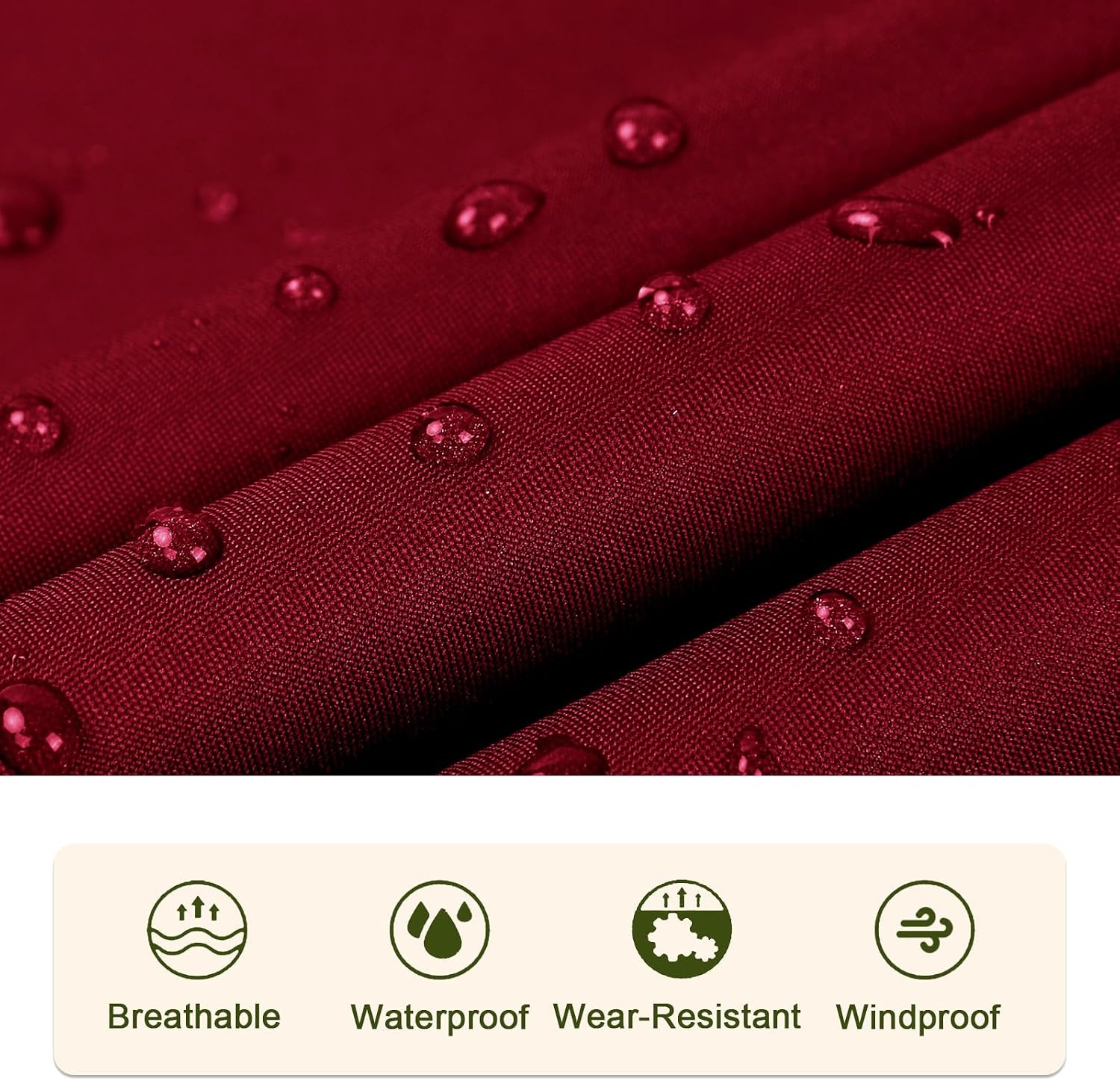 Waterdichte Regenponcho Bordeauxrood - Ademend & Winddicht - 32% Korting