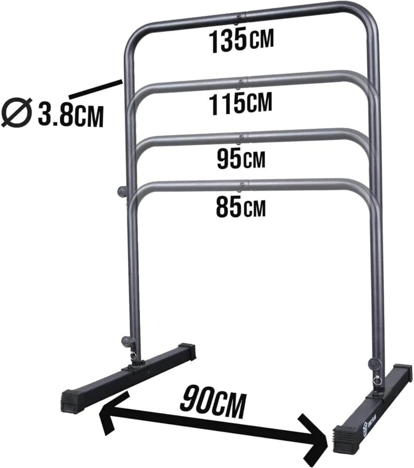 Verstelbare Optrekstang 4 Hoogtes tot 120kg | 29% Korting