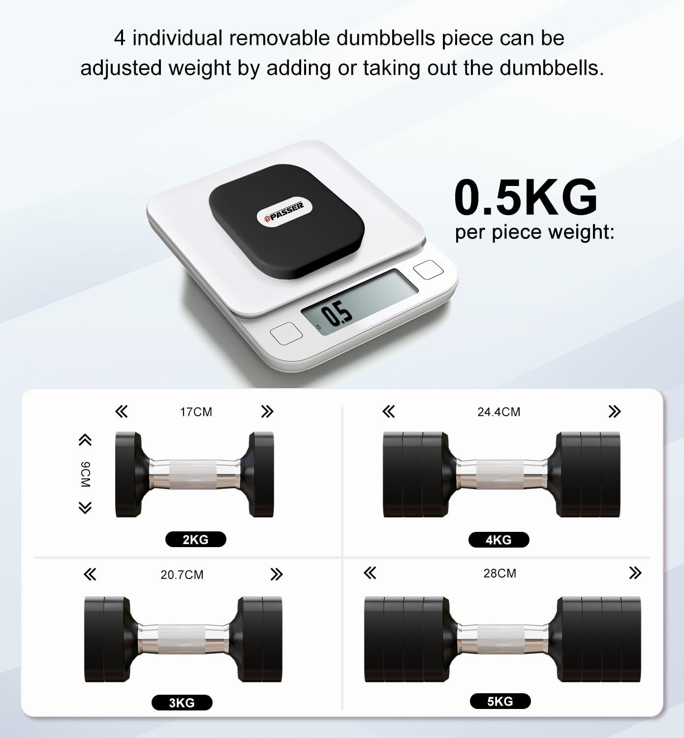 Verstelbare Dumbbellset 10 kg 4-in-1 met Korting