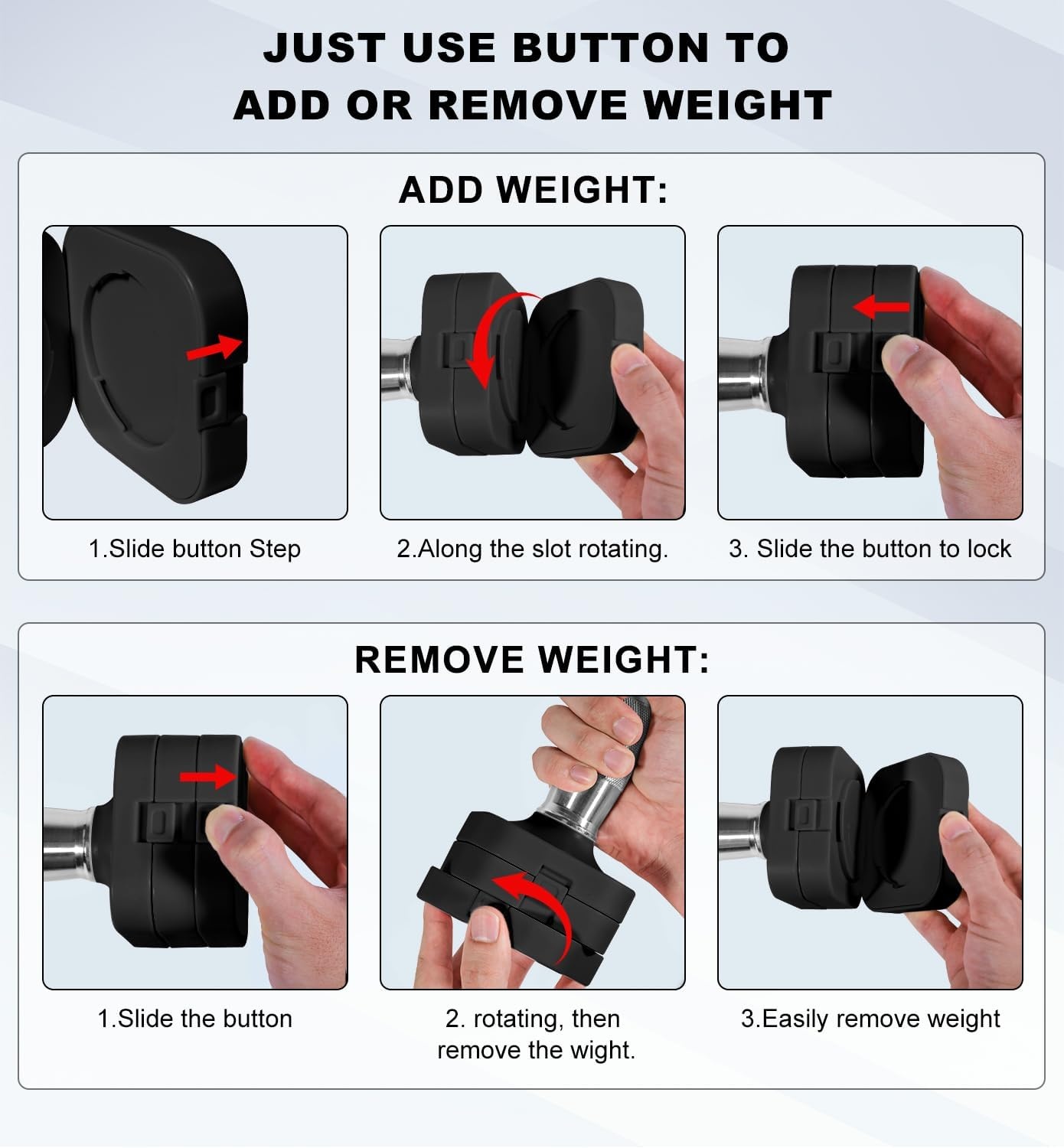 Verstelbare Dumbbellset 10 kg 4-in-1 met Korting