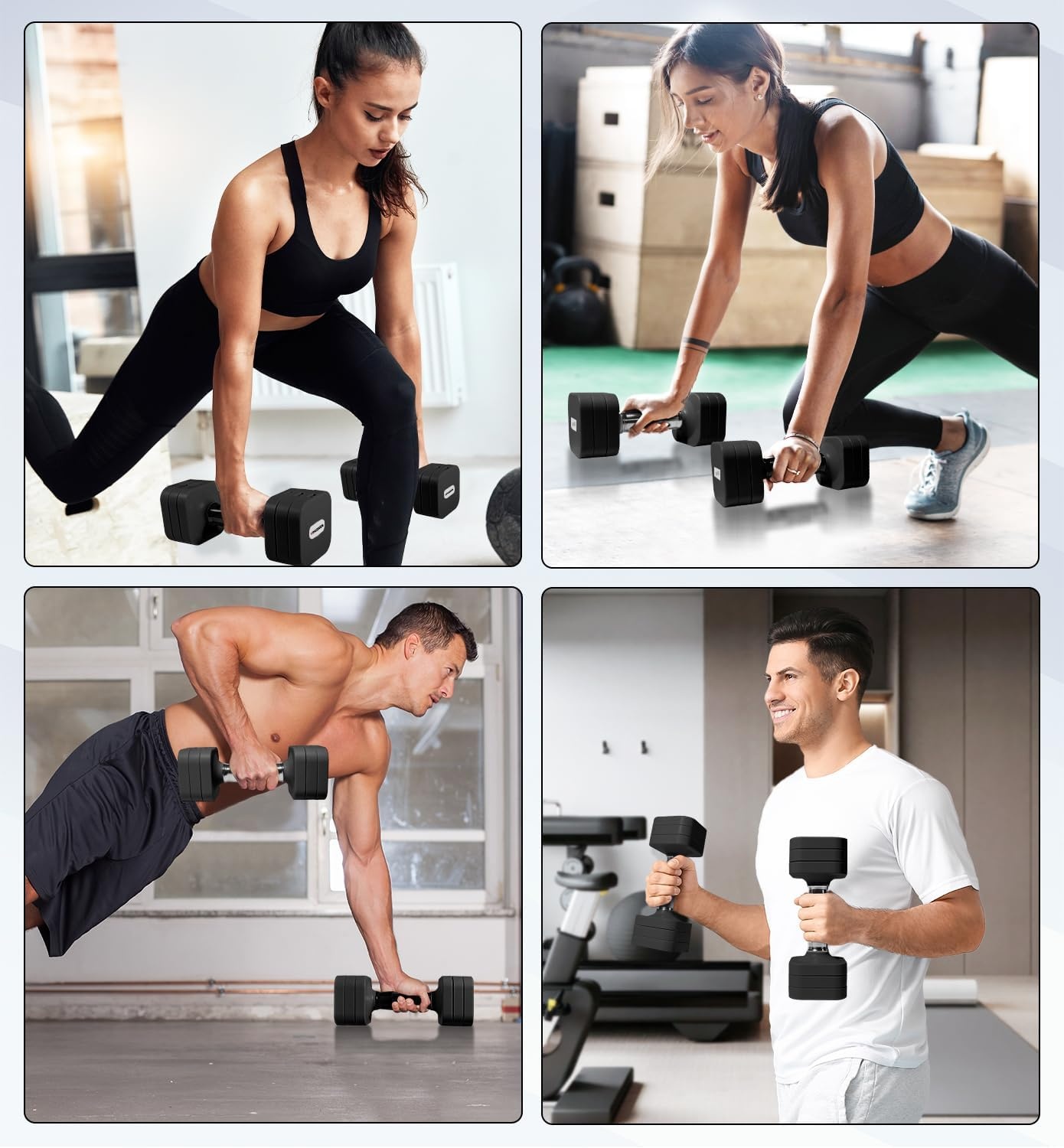 Verstelbare Dumbbellset 10 kg 4-in-1 met Korting