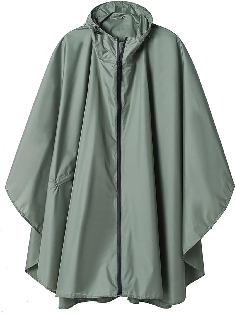 Grasgroene Regenponcho Dames - Universele Maat met Capuchon