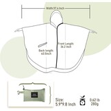 Grasgroene Regenponcho Dames - Universele Maat met Capuchon