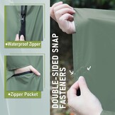 Grasgroene Regenponcho Dames - Universele Maat met Capuchon
