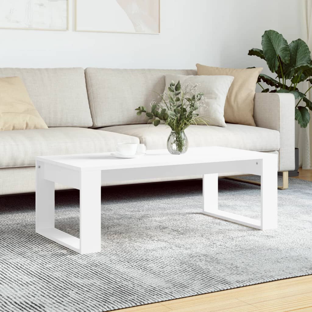 vidaXL Salontafel Bewerkt Hout Wit 102x50x35 cm - 33% Korting