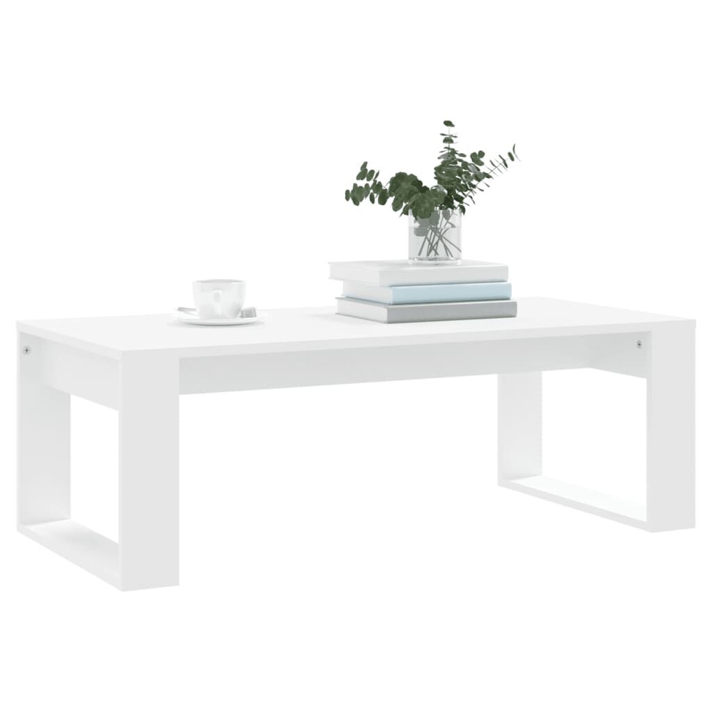 vidaXL Salontafel Bewerkt Hout Wit 102x50x35 cm - 33% Korting