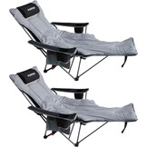 Set van 2 Campingstoelen: Opvouwbaar met Voetensteun & Korting!
