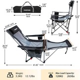 Set van 2 Campingstoelen: Opvouwbaar met Voetensteun & Korting!