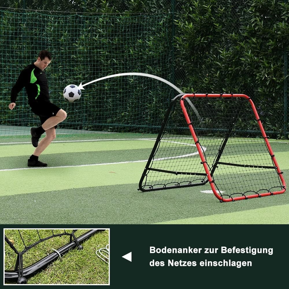 Verstelbaar Voetbaldoel Rebounder 100x100 cm, 29% Korting