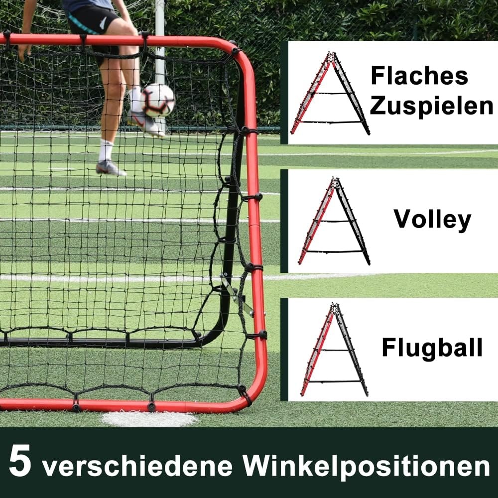 Verstelbaar Voetbaldoel Rebounder 100x100 cm, 29% Korting