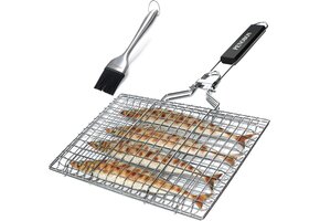 BBQ Grillmand RVS | Vis & Groenten | Opvouwbaar | 27% Korting