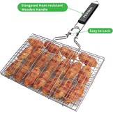 BBQ Grillmand RVS | Vis & Groenten | Opvouwbaar | 27% Korting