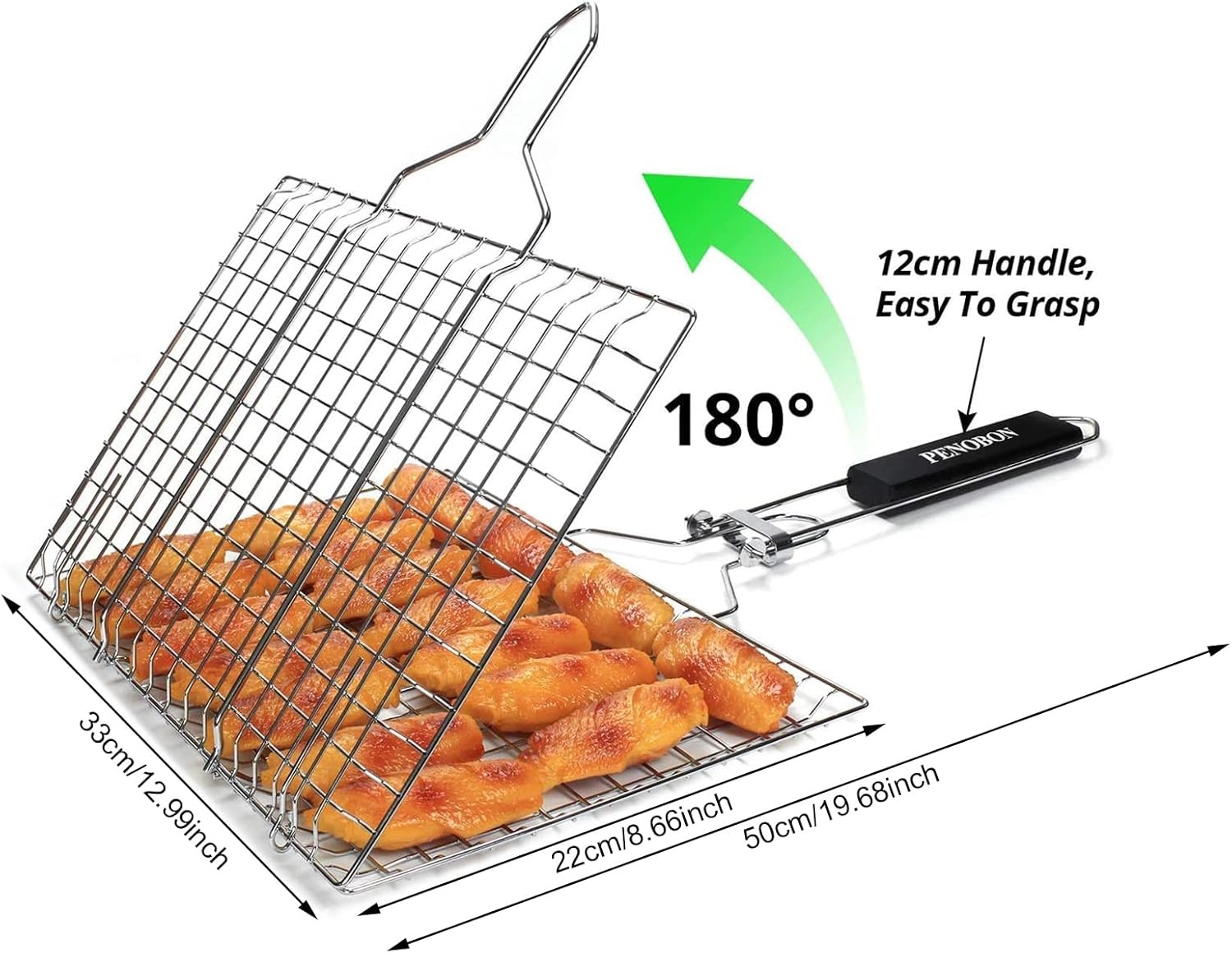 BBQ Grillmand RVS | Vis & Groenten | Opvouwbaar | 27% Korting
