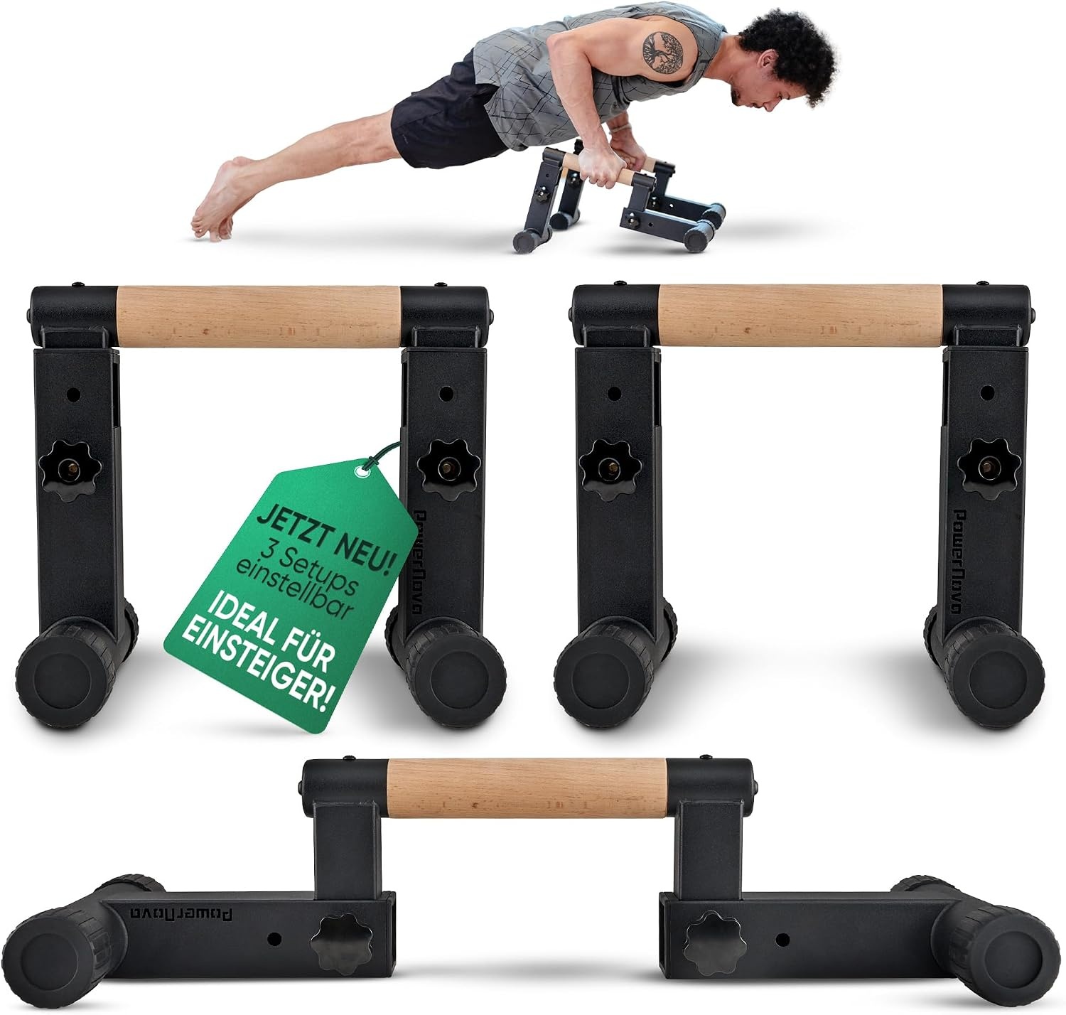 Instelbare Push-up Beugels: 3-in-1 voor Calisthenics & Handstand (34% Korting)