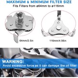 Universele Oliefiltersleutel 3-arm | 64-116mm | 56% Korting