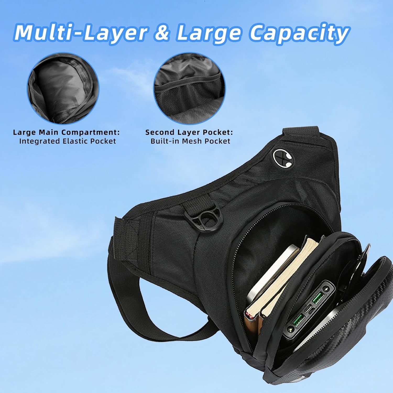 Waterproof Motor Been- & Heuptas (Zwart, 27% Korting)