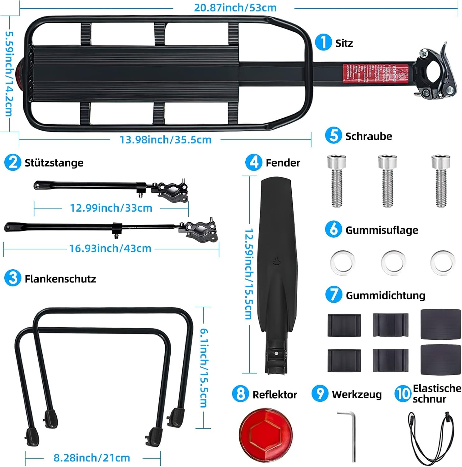 Universele Fietsbagagedrager 24-29" Aluminium, 33% Korting