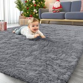 Hoogpolig Tapijt Grijs 240x340 cm - 34% Korting!