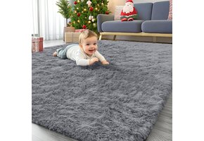 Hoogpolig Tapijt Grijs 240x340 cm - 34% Korting!