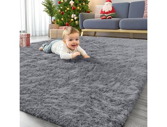 Hoogpolig Tapijt Grijs 240x340 cm - 34% Korting!