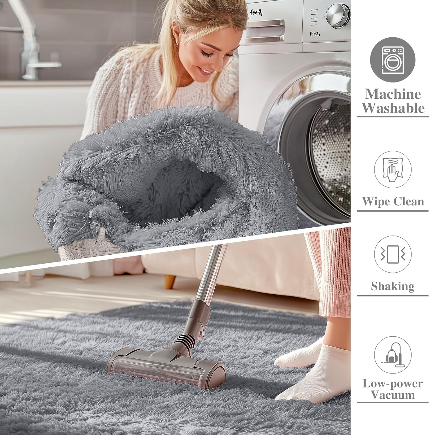 Hoogpolig Tapijt Grijs 240x340 cm - 34% Korting!