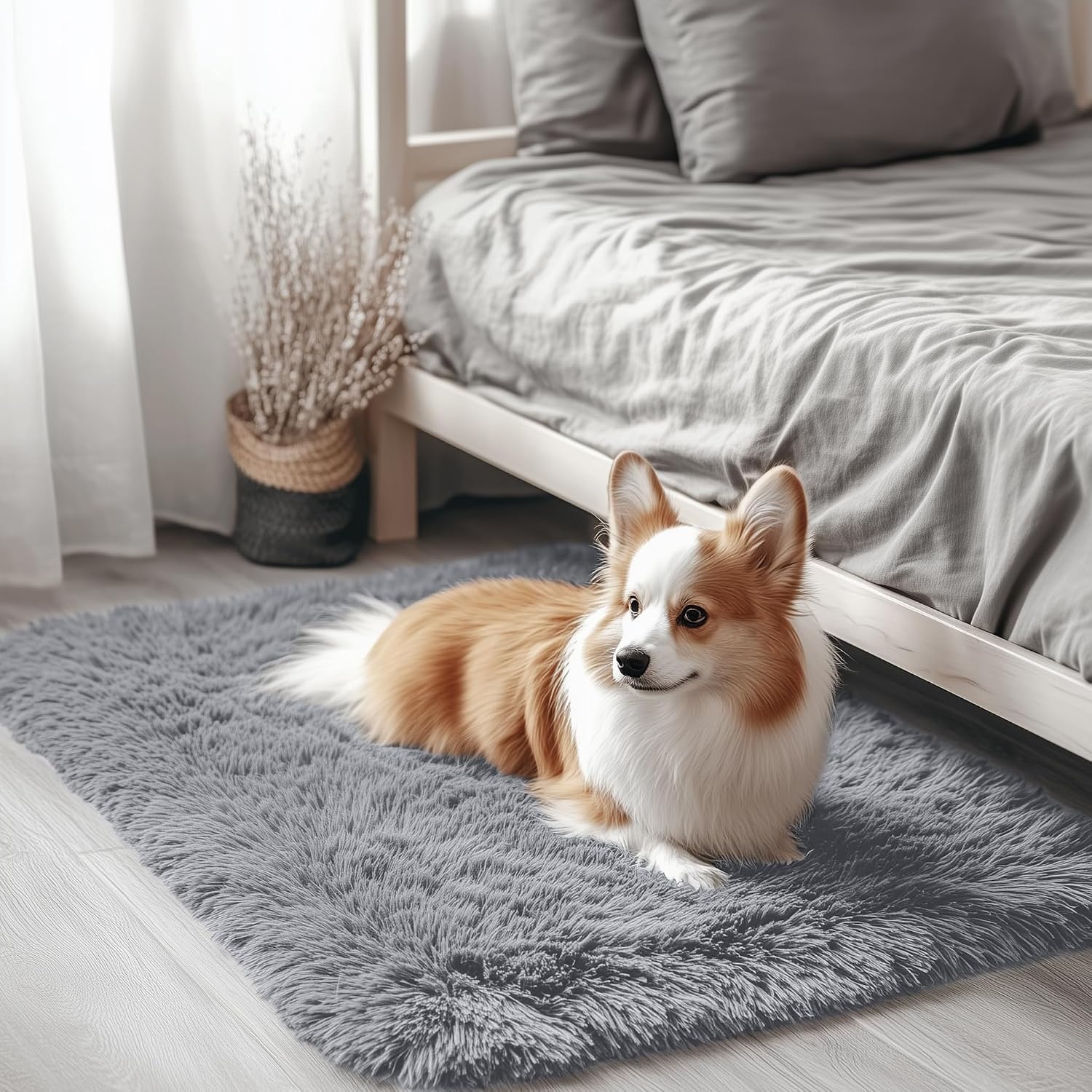 Hoogpolig Tapijt Grijs 240x340 cm - 34% Korting!