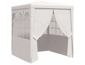 Partytent met zijwanden 2x2m Wit - 34% Korting!