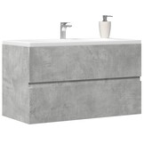 Wastafelkast Betongrijs 90x38,5x45 cm - 53% Korting