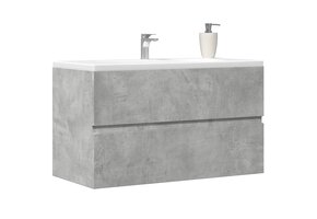 Wastafelkast Betongrijs 90x38,5x45 cm - 53% Korting