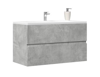 Wastafelkast Betongrijs 90x38,5x45 cm - 53% Korting