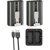Dubbele Ring Accu 6800mAh & Lader: Altijd Stroom!