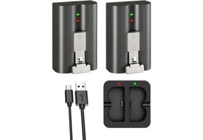 Dubbele Ring Accu 6800mAh & Lader: Altijd Stroom!