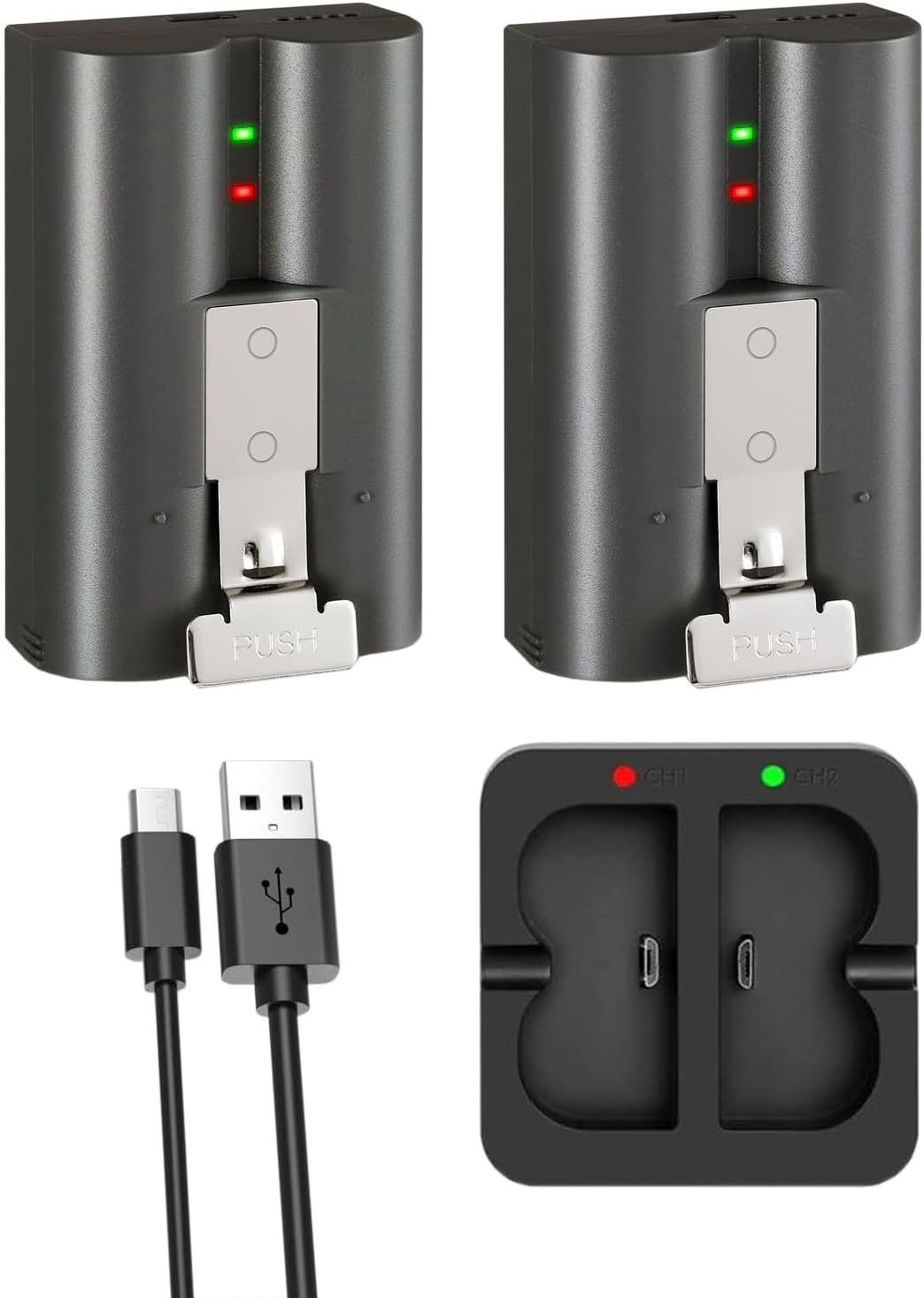 Dubbele Ring Accu 6800mAh & Lader: Altijd Stroom!
