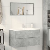 Wastafelkast Betongrijs 90x38,5x45 cm - 53% Korting