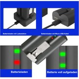 Dubbele Ring Accu 6800mAh & Lader: Altijd Stroom!