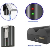 Dubbele Ring Accu 6800mAh & Lader: Altijd Stroom!