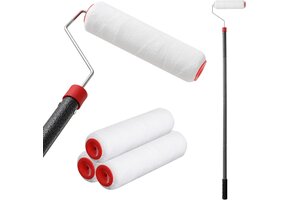 Verfroller voor Muren & Plafonds - Telescoopsteel 223cm - 3 Rollers - 59% Korting