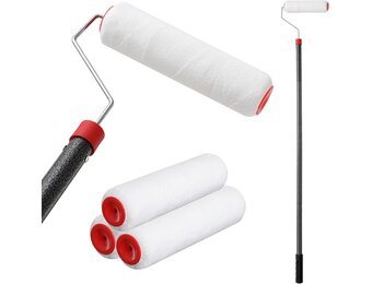 Verstelbare Verfroller met Telescoopsteel (223cm) - 3 Rollers - 28% Korting