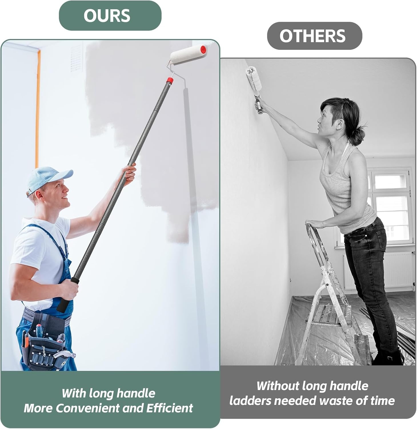 Verstelbare Verfroller met Telescoopsteel - 223 cm - 55% Korting