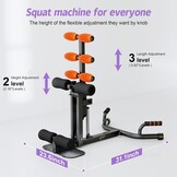 Verstelbare Squat Machine: Bilspieren & Core Training (29% Korting)