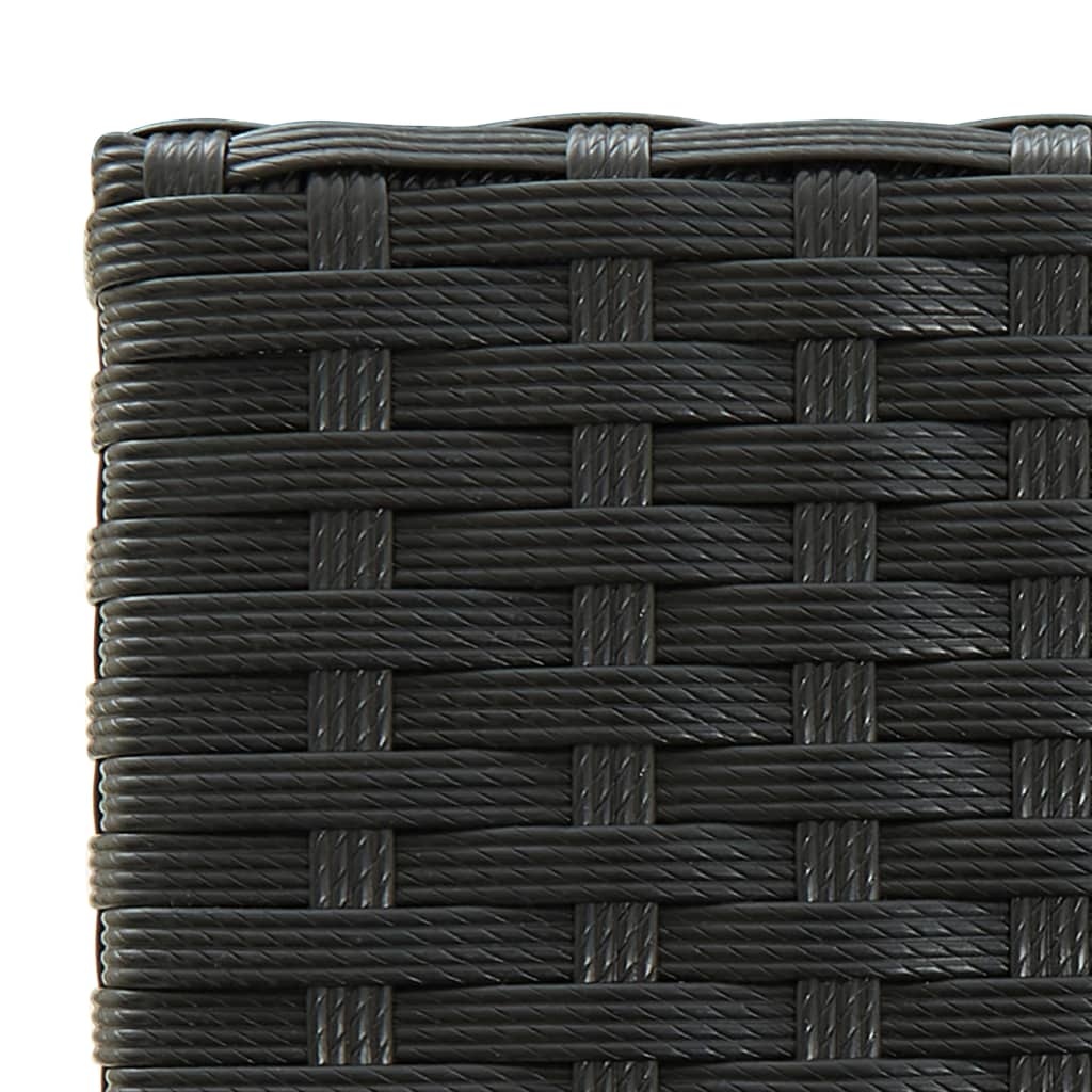 vidaXL Barkrukken 2 stuks, Poly Rattan Zwart - 35% Korting