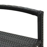 vidaXL Barkrukken 2 stuks, Poly Rattan Zwart - 35% Korting