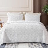Sprei Wit 240x260cm Geometrisch (Incl. 2 Kussenslopen) - 33% Korting